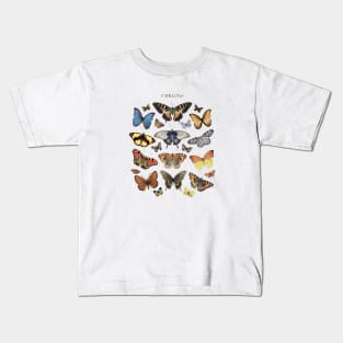 Papillons Butterfly Collage Art Kids T-Shirt